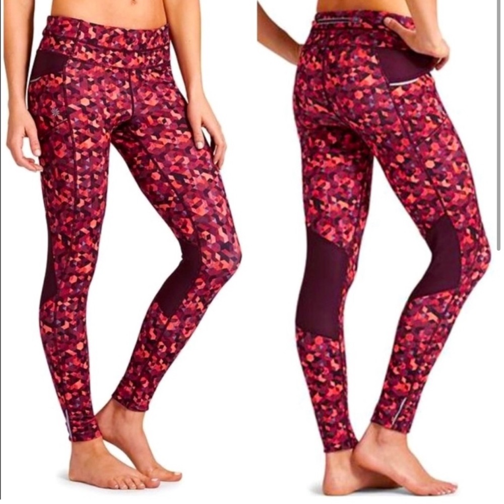 Athleta Full Length Red Be free  Leggings Size S